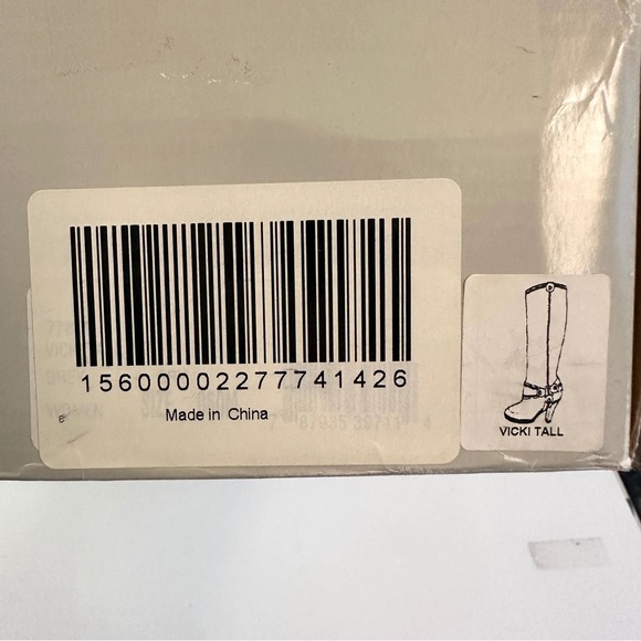 FRYE VICKI TALL GRAY DISTRESSED HARNESS BRAIDED LEATHER HIGH HEEL BOOTS NWT! Sz6 - Picture 7 of 13